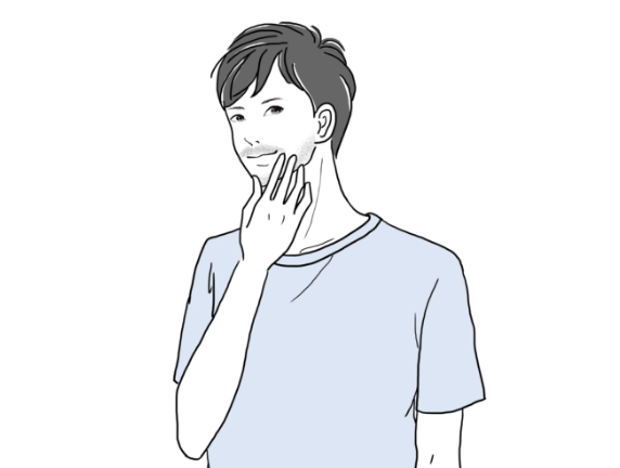 髭剃り前に