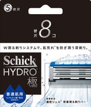 画像をギャラリービューアに読み込む, シック ハイドロ極 普通肌 替刃 (８コ)
