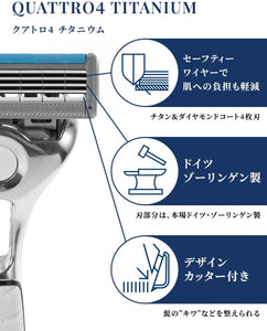 クアトロ４ チタニウム 替刃 （４コ入）